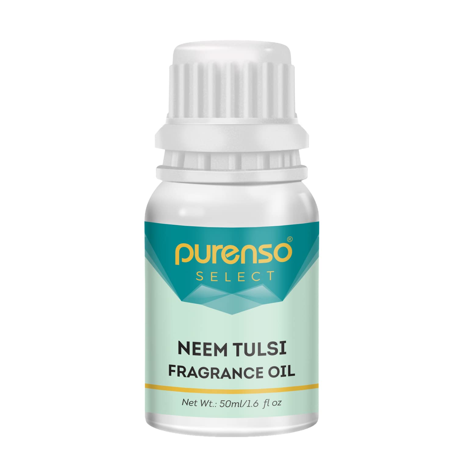 Purenso Neem Tulsi Fragrance Oil - 50ml Essential Aromatherapy Oil for Soaps, Candles, Diffusers, Lotions & Shampoo DIY | Relaxing Home Spa & Meditation Use
