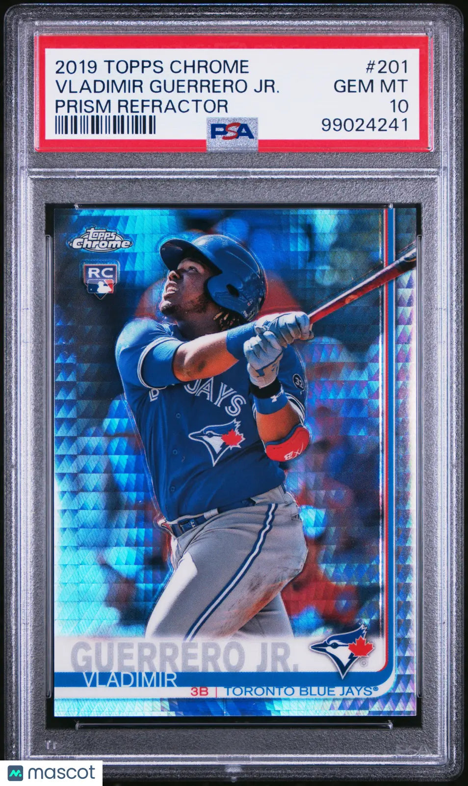 2019 Topps Chrome Vladimir Guerrero Jr. RC Rookie Prism Refractor PSA 10 - Baseball Trading Card for Collectors & Investors - Perfect for Display Cases & Sports Memorabilia Collections