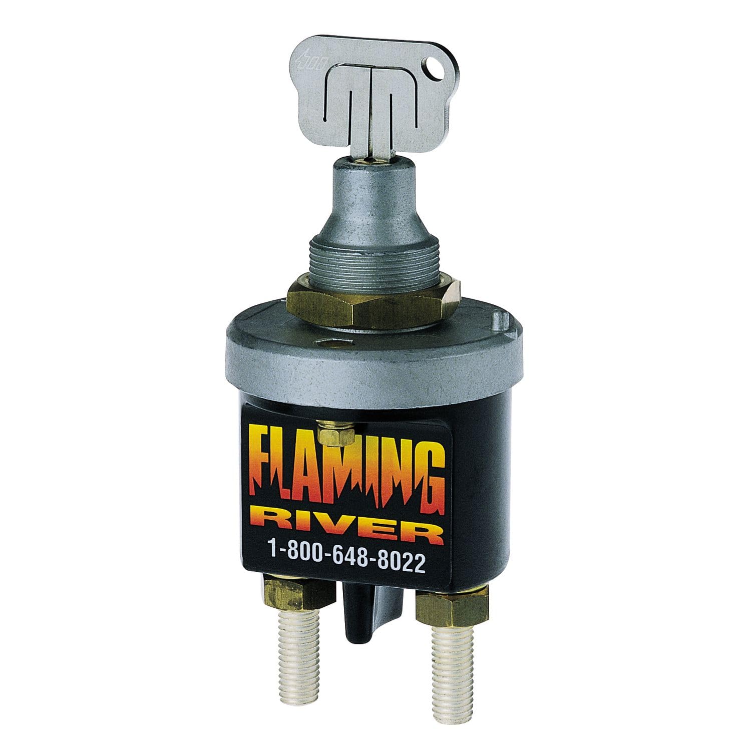 Flaming River FR1009 Battery Disconnect Switch with Laser-Cut Key - 1 Pack | Ideal for Car, Boat & RV Battery Safety & Maintenance