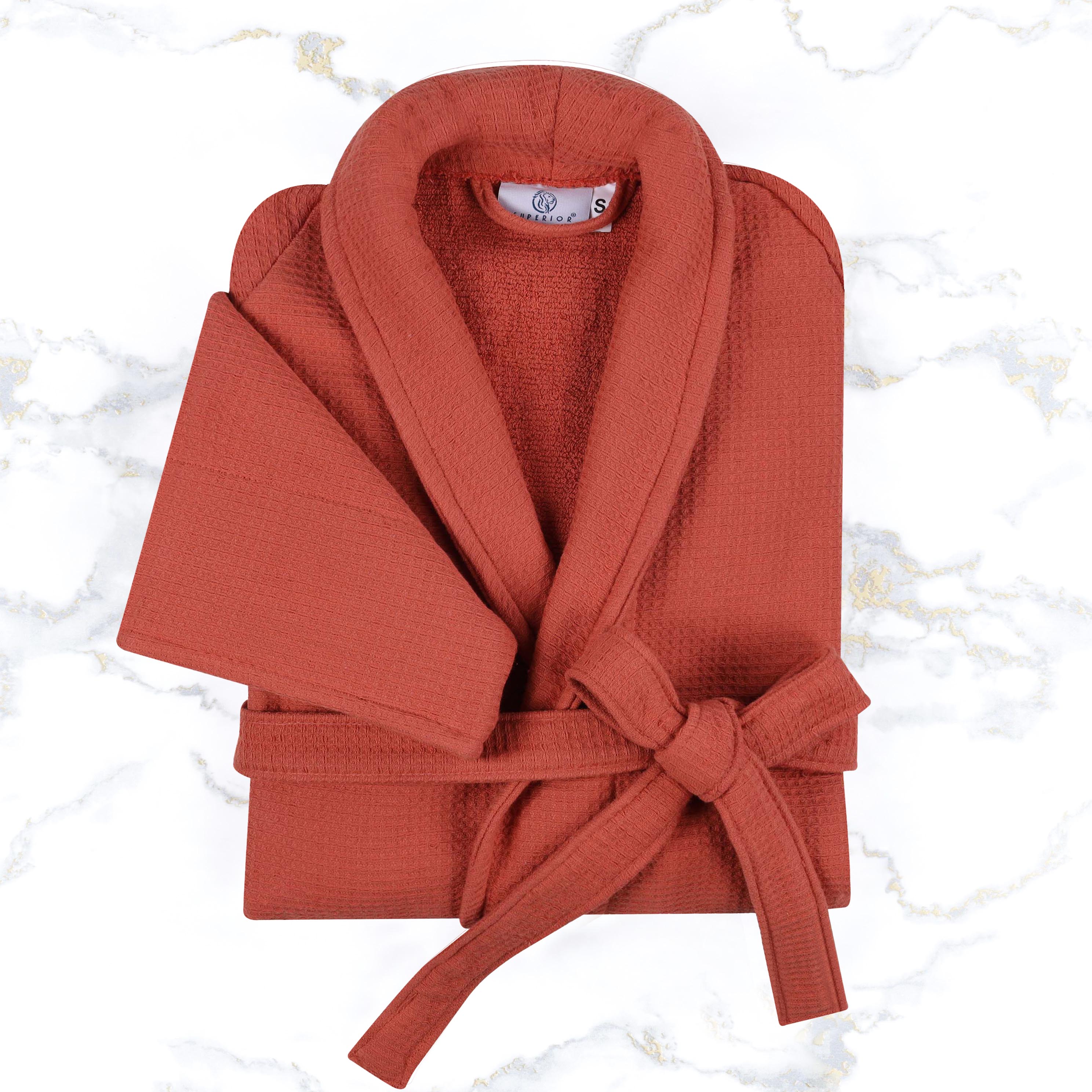 Premium Waffle Weave Cotton Bathrobe - Ultra Soft & Lightweight Unisex Oversized Robe for Men & Women | Perfect for Spa, Lounge & Post-Shower Comfort