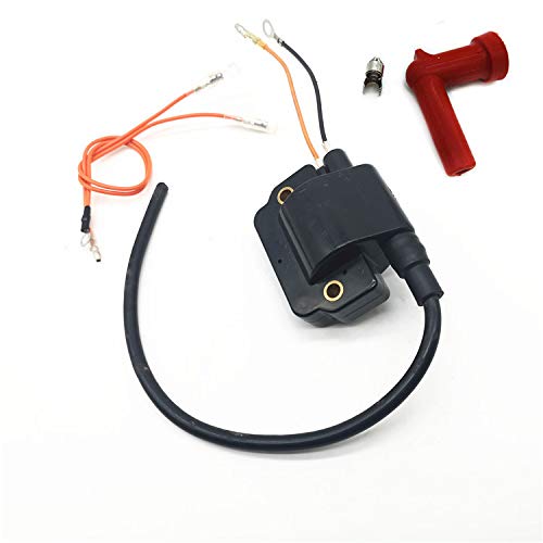 Yamaha Outboard Ignition Coil Replacement for 55HP (1989-1994 2-Stroke 2-Cylinder) & 90HP (1984-1991 2-Stroke 2-Cylinder) Models - Compatible with Part Numbers 697-85570-10-00 & 697-85570-11-00 - Perfect for Marine Engine Repair and Boat Maintenance
