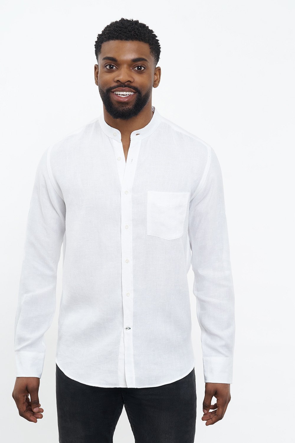 Premium Linen Shirt for Men - Lisbon White | Breathable & Comfortable Summer Casual Wear | Perfect for Beach, Travel & Outdoor Activities