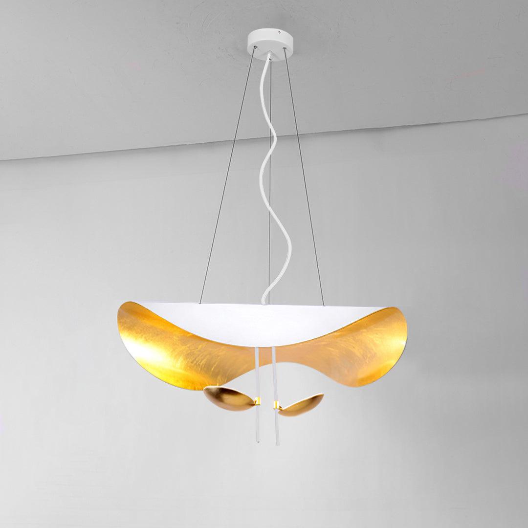 Giorgio Pendant Light - Modern Glass Ceiling Lamp for Dining Room, Bedroom & Living Room | Elegant Hanging Light Fixture with Gold Finish | Perfect for Home Decor & Interior Design