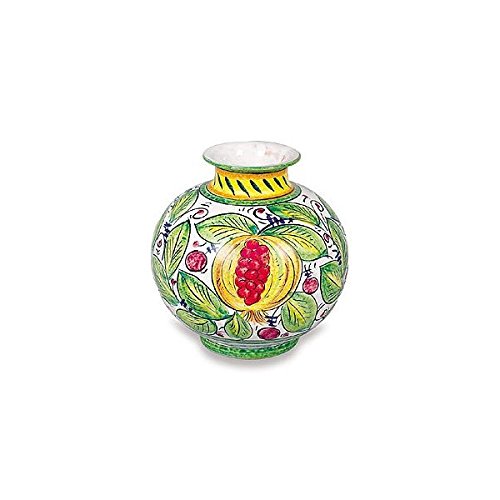 Hand Painted Italian Ceramic Frutta Mista Vase - Authentic Handmade in Italy - Perfect for Home Decor, Wedding Centerpieces & Gift Giving