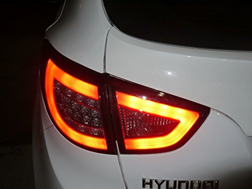 HYUNDAI Tucson IX35 LED Tail Lights (2009-2013) - Black Housing - High Visibility & Durable - Perfect for Night Driving & Custom Car Upgrades