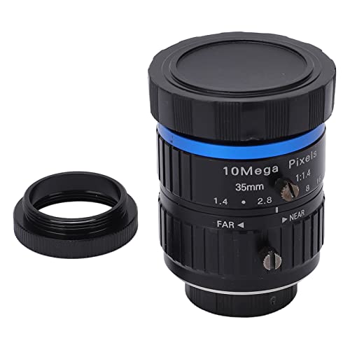 10MP Industrial Camera Lens - 1in C Mount, 35mm Focal Length, Manual Iris HD Prime Lens for CCTV, Digital & Machine Vision Cameras - Perfect for Factory Automation, Quality Inspection & Security Surveillance