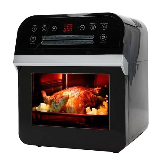 Taste The Difference Air Roaster Pro Black 12L - Healthy Oil-Free Air Fryer for Home Cooking, Perfect for Roasting, Baking & Grilling - Ideal for Family Meals & Entertaining