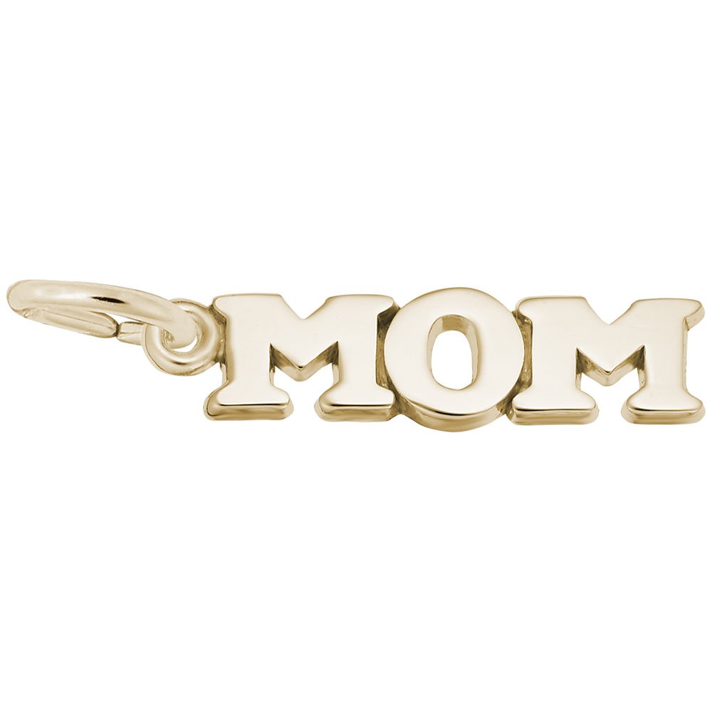10K Yellow Gold Mom Charm Pendant - Heart Shaped Jewelry for Bracelets & Necklaces - Perfect Gift for Mother's Day, Birthday, Anniversary & Special Occasions