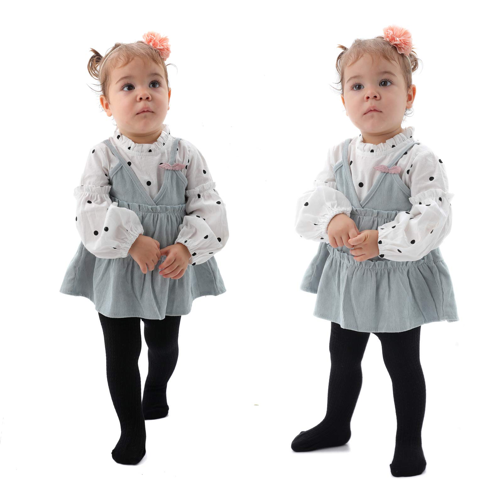 EPEIUS Baby Girls Cable Knit Cotton Tights - Soft Leggings & Stockings for Newborns, Infants & Toddlers (3/6 Pack) - Perfect for Playtime, Daycare & Winter Outfits