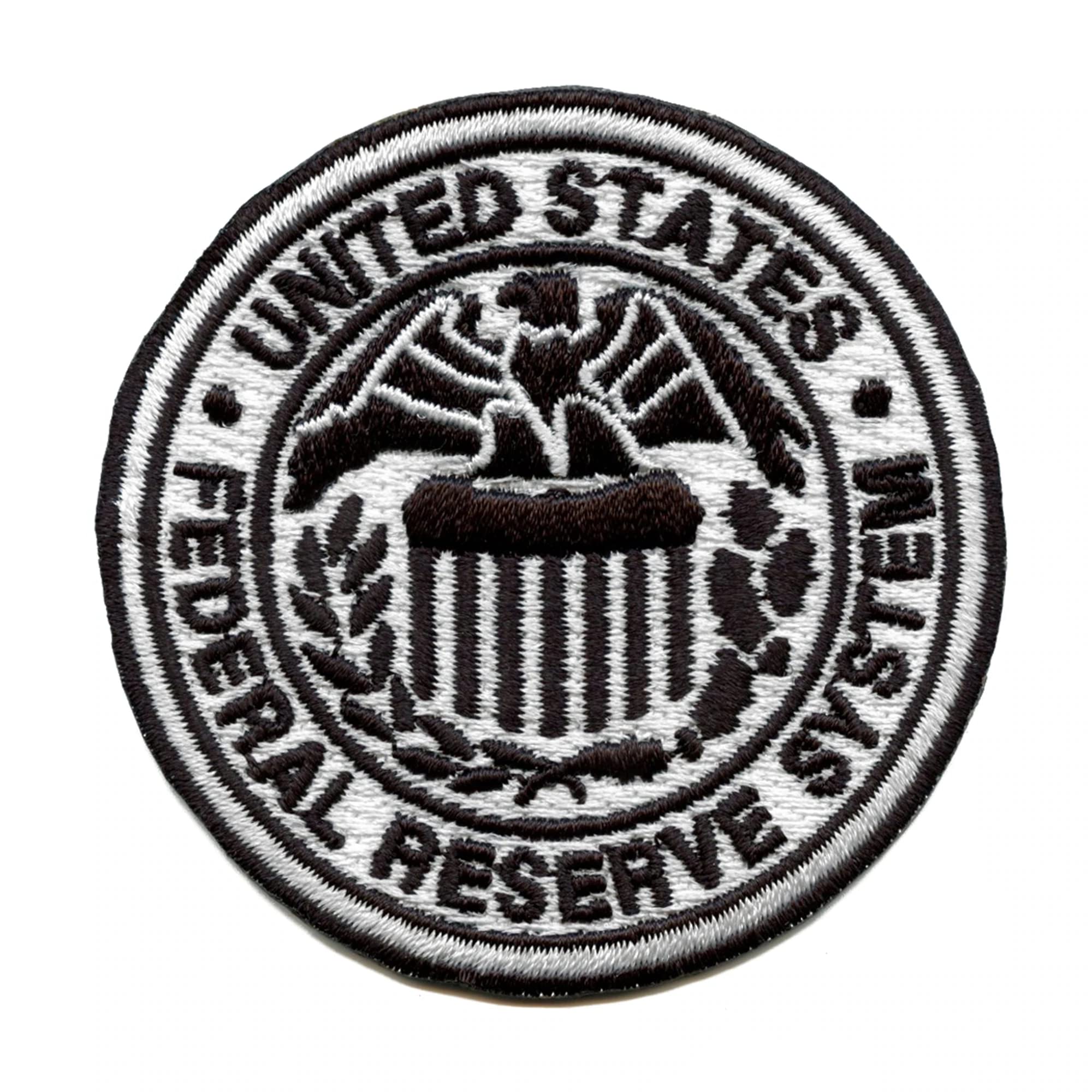 Federal Reserve System Embroidered Patch - Iron On Sew On Applique for Jackets, Hats & Bags - US Government Money Bank Badge for Costumes, Cosplay & DIY Crafts