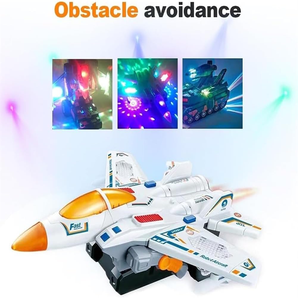 2024 Newest Transforming Police Toy Car - Electric Rotating Deformation Vehicle with LED Lights & Sound Effects | STEM Educational Toy for Kids | Perfect for Birthday Gifts & Pretend Play