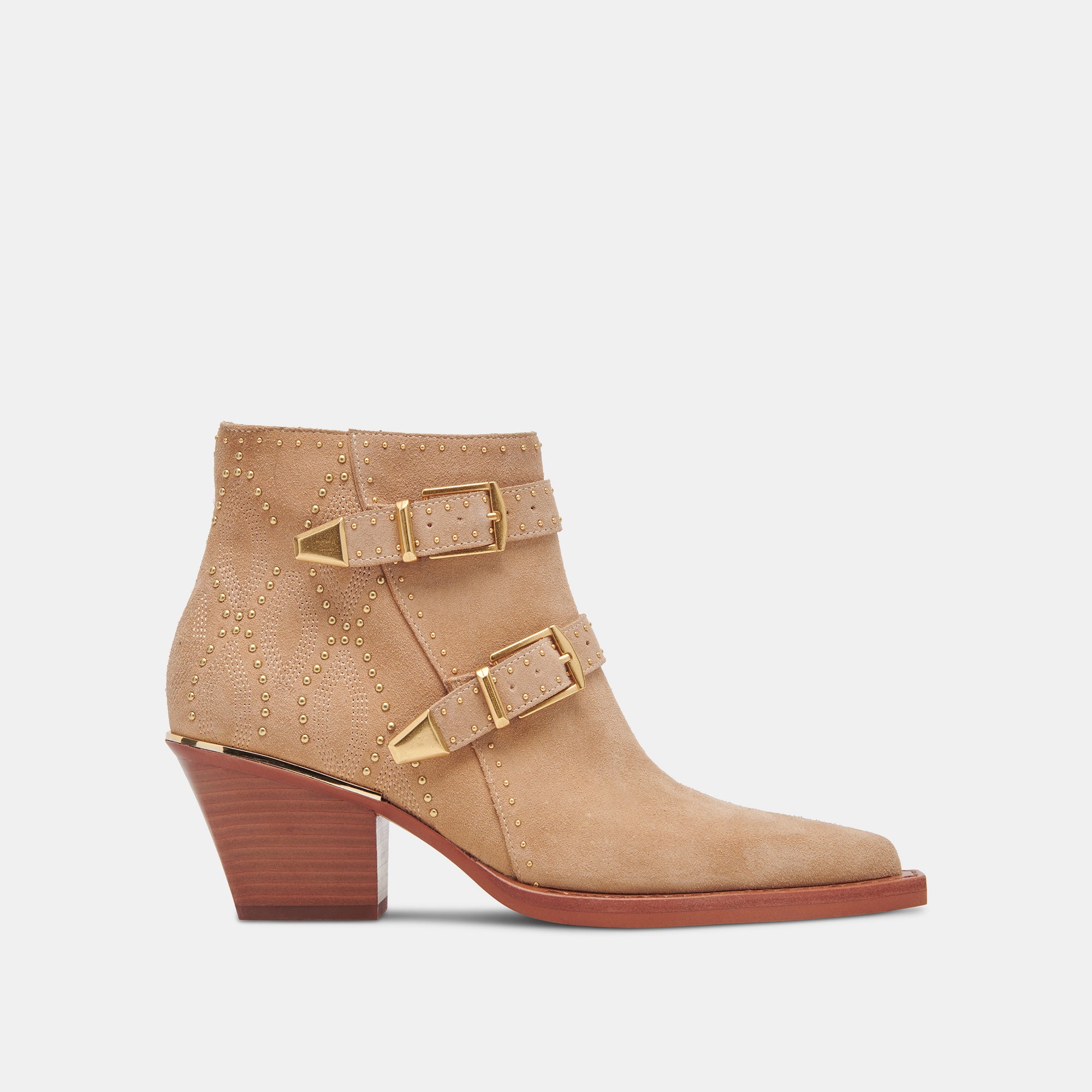 RONNIE BOOTIES CAMEL SUEDE - Women's Ankle Boots, Comfortable & Stylish Suede Booties for Fall/Winter Fashion, Perfect for Office, Dating & Casual Outings
