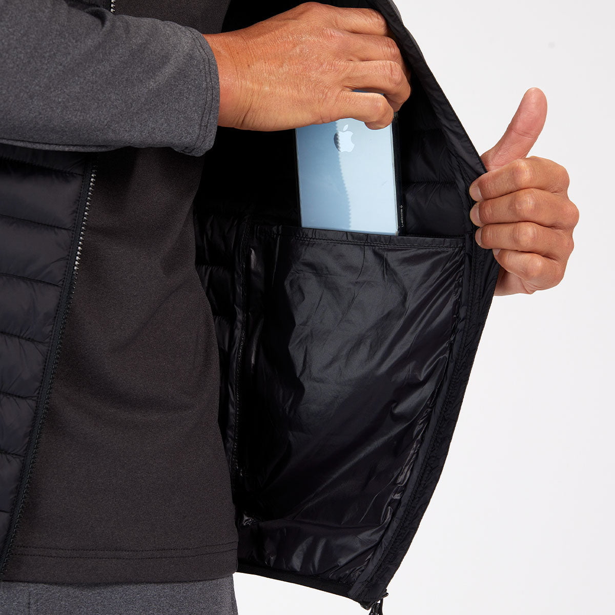 Men's Ultra Lightweight Puffer Vest - Black | Water-Resistant & Warm Winter Jacket for Outdoor Activities, Hiking, and Casual Wear