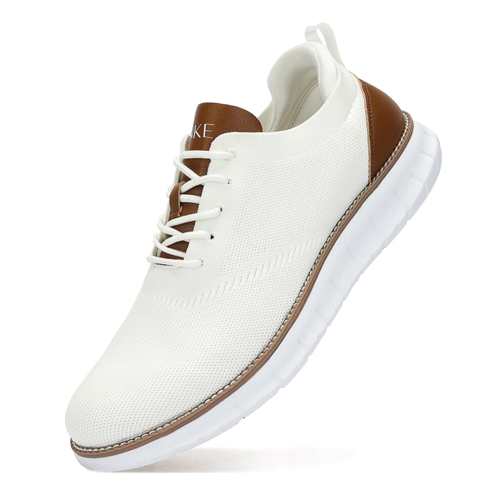 **Men's Breathable Mesh Dress Shoes - Casual Business Oxford Sneakers with Thick Sole - Lightweight Comfortable Walking & Tennis Shoes for Office, Travel & Daily Wear**