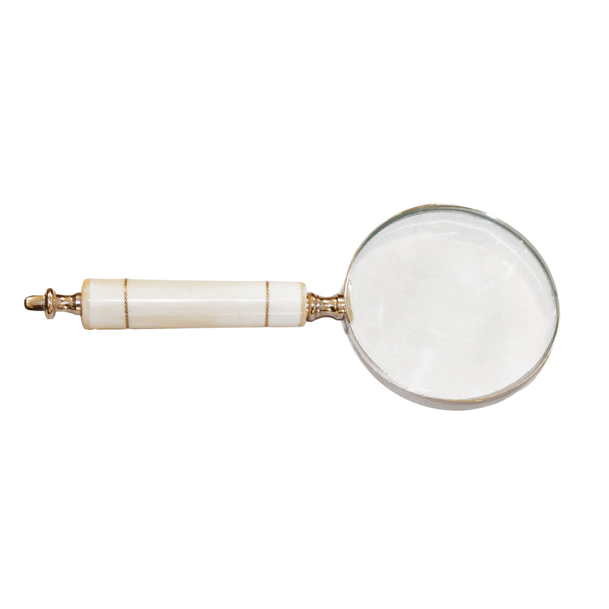 Natural Horn Magnifier with Gold Rings - Perfect for Reading, Jewelry Making, and Crafting - High-Quality Magnifying Glass for Seniors & Hobbyists