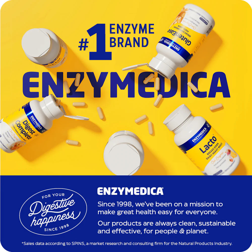 Enzymedica Digest Complete - High Potency Digestive Enzymes for Gut Health & Bloating Relief - Supports Digestion of Carbs, Proteins & Fats - Ideal for Meals, Travel & Digestive Comfort