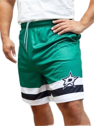 Dallas Stars Hockey Shorts for Men - Breathable Mesh Sports Shorts for Hockey, Gym & Casual Wear - Official NHL Team Apparel