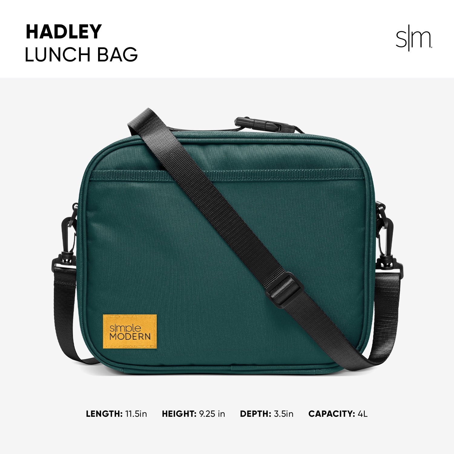 Hadley Insulated Lunch Bag with Adjustable Shoulder Strap - Leakproof Cooler Tote for Work, School & Picnics | BPA-Free Food Container for Men & Women