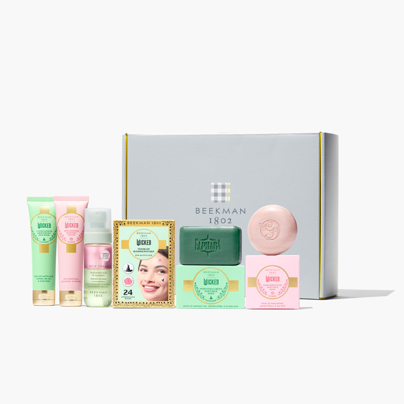 Beekman 1802 X Wicked Beauty Box - Premium Skincare Gift Set for Women | Hydrating Face Cream, Cleanser & Serum | Perfect for Spa Day, Self-Care & Birthday Gifts