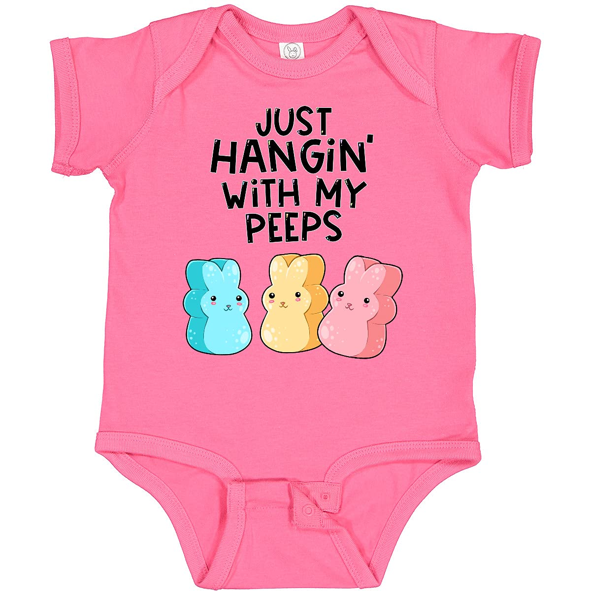 Inktastic Easter Just Hangin' with My Peeps Baby Bodysuit - Cute Easter Outfit for Infants & Toddlers - Perfect for Easter Photos, Family Gatherings & Holiday Celebrations