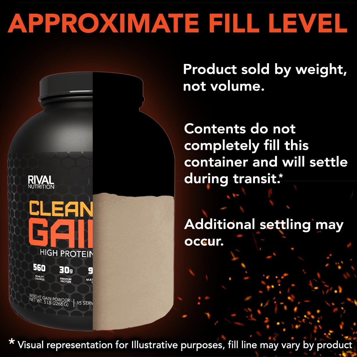 Rival Nutrition Clean Gainer Protein Powder - Cookies & Cream Flavor, 5lbs for Muscle Growth & Weight Gain | Post-Workout Recovery & Meal Replacement