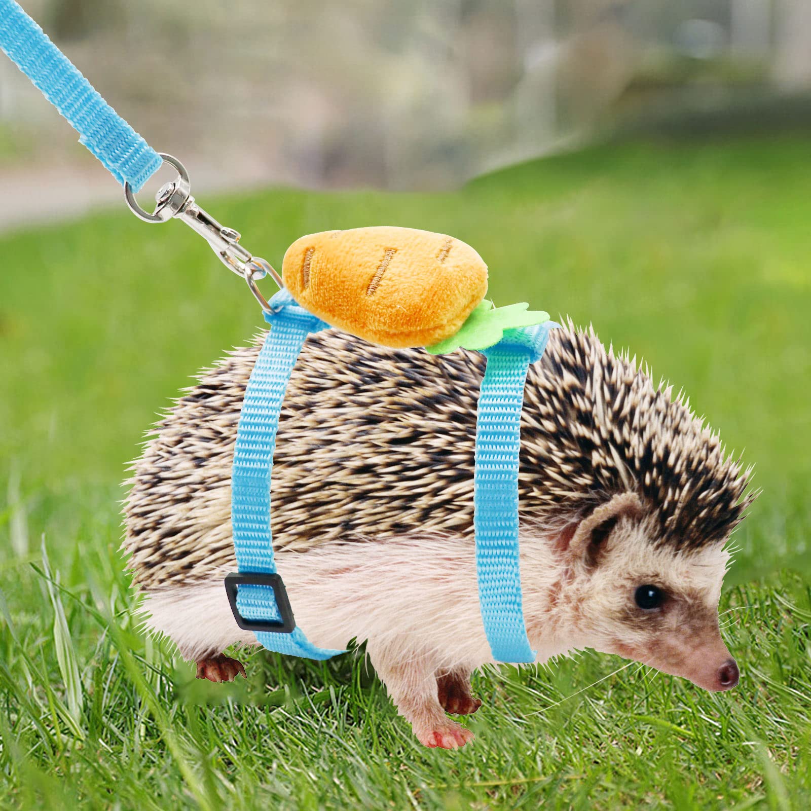 Adjustable Hedgehog Harness and Leash Set - Soft Nylon Training Vest with Cute Radish Design for Small Pets - Perfect for Outdoor Walks, Playtime & Pet Training Sessions
