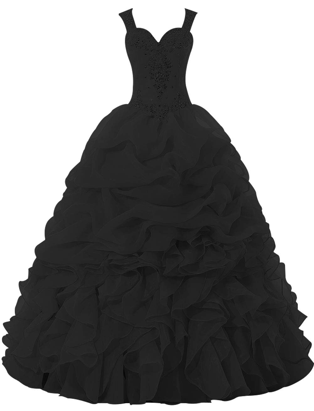 JAEDEN Elegant Ruffled Quinceanera Dress - Sleeveless Ball Gown Prom Dress for Women, Formal Evening Gown for Homecoming, Sweet 16, Wedding & Special Occasions