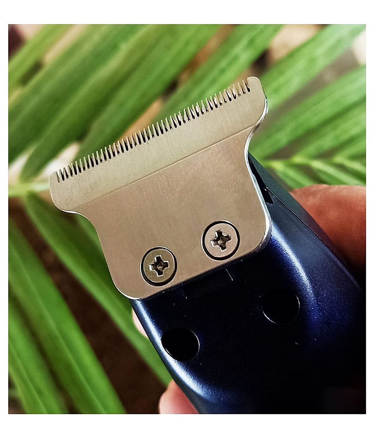 Professional Rechargeable Beard Trimmer & Hair Clipper for Men - Cordless & Corded Dual Use, Silver (Ideal for Home Grooming, Travel & Professional Barbershops)