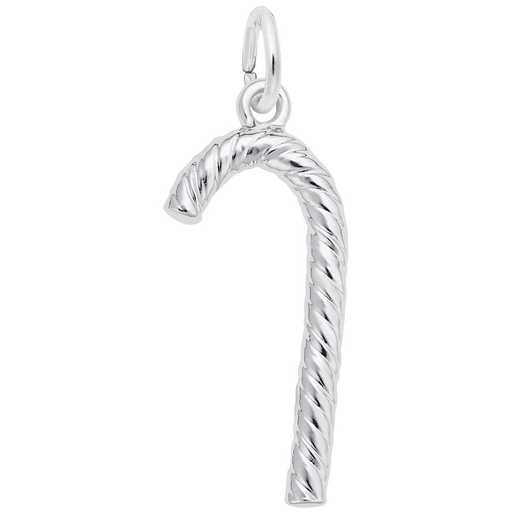 Rembrandt Charms Candy Cane Charm Pendant - 14K Gold or Sterling Silver Jewelry for Christmas Gifts & Holiday Party Accessories