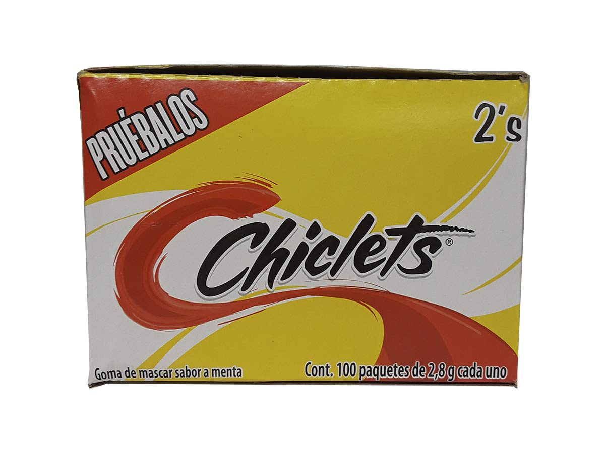 Adams Chewing Gum - 100 Pieces x 2 Units (6 Packs) | Chiclets Style Bubble Gum for Fresh Breath, Parties & On-the-Go Snacking