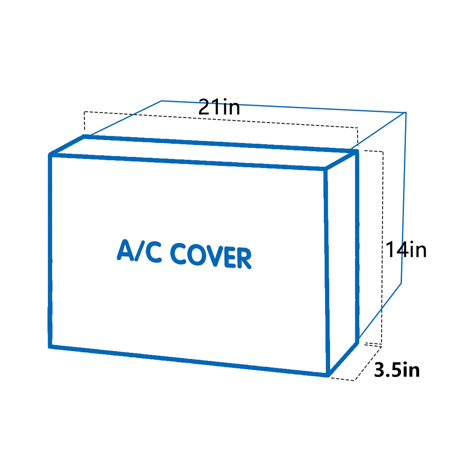 Air Jade Quilted Double Insulation Window AC Cover - White Small (21 x 14 x 3.5 Inches) for Indoor Air Conditioner Units | Perfect for Winter Protection & Energy Efficiency
