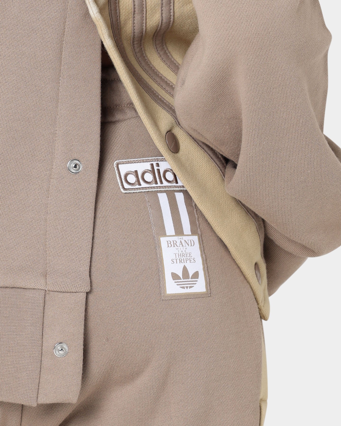 Adidas Women's Adibreak Hoodie - Brown/Beige | Comfortable Fleece Pullover for Casual Wear, Gym & Street Style | Perfect for Running, Yoga & Everyday Outfits