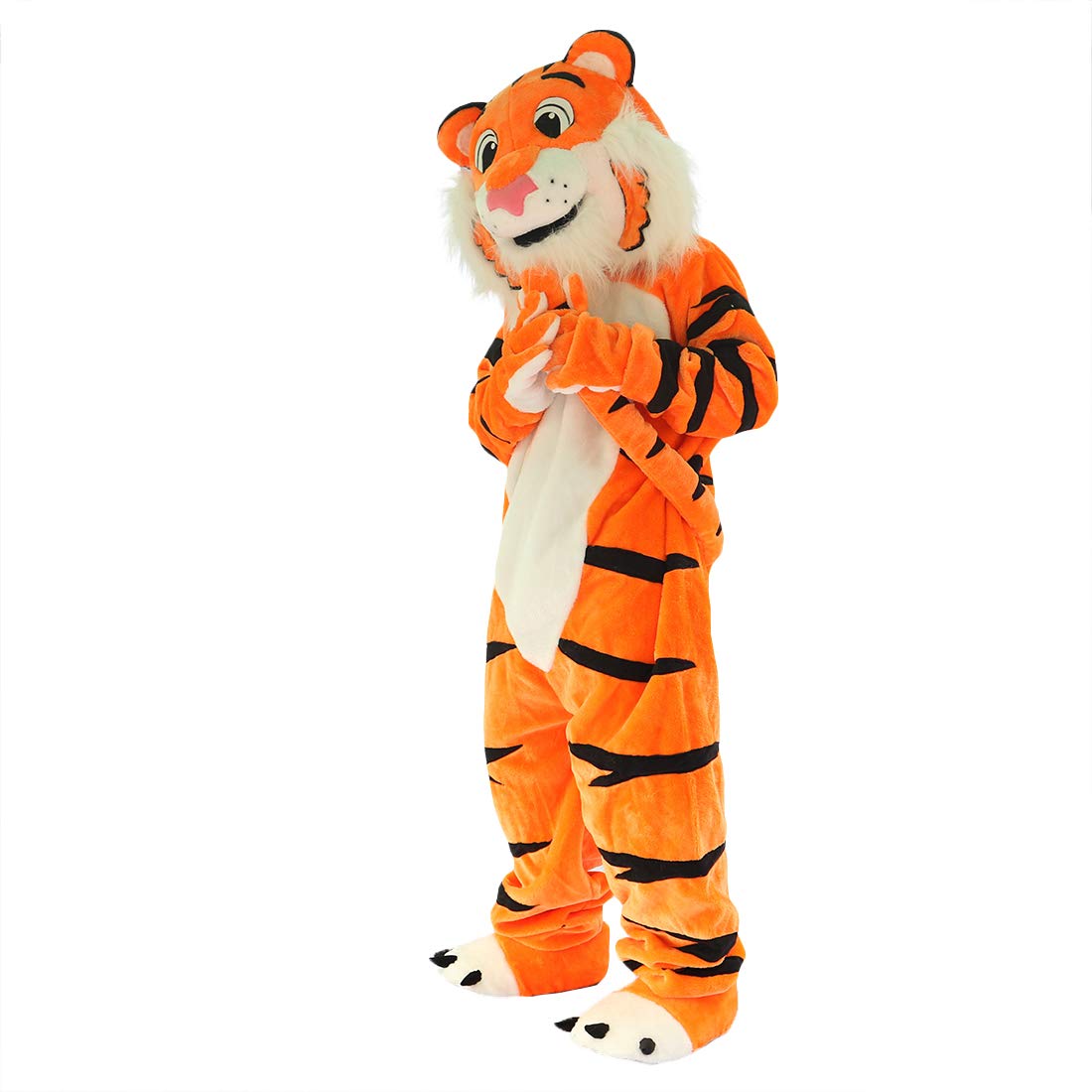 Orange Tiger Costume for Adults - Cartoon Mascot Outfit for Halloween, Cosplay Parties & Theme Events | Fun Animal Costume for Dress-Up & Performances