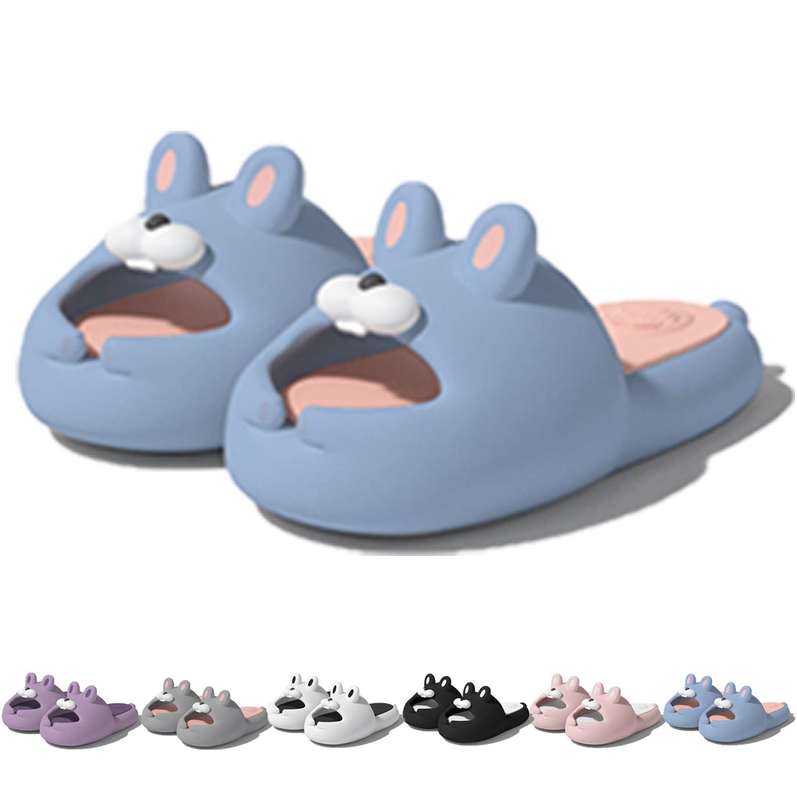 2022 New Cute Anti-Slip Quick Drying Bunny Slippers - Soft Cloudy Rabbit Slides for Women & Men | Perfect for Home, Lounge & Gift Giving