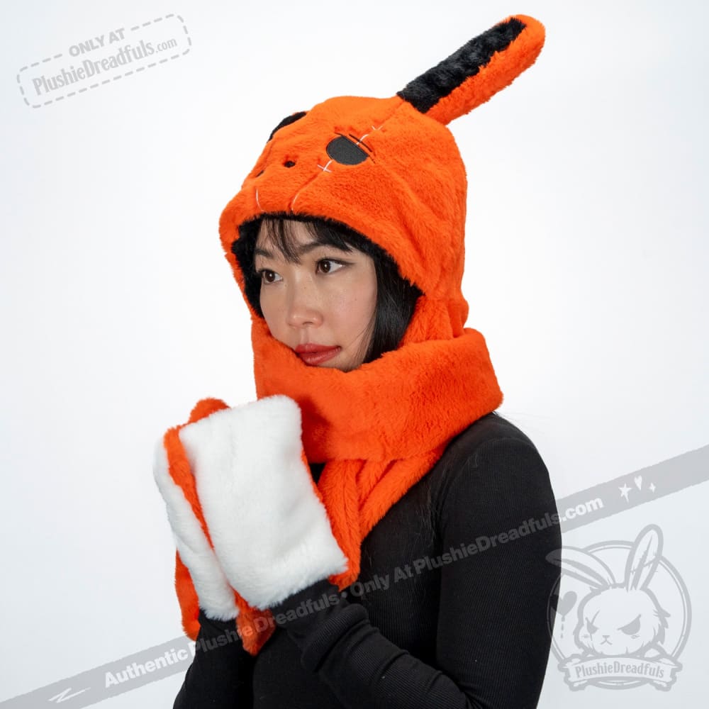 Scoodie Dreadful Anxiety Rabbit Scarf Hoodie - Soft Comfort Wear for Stress Relief, Cute Animal Design - Perfect for Winter Warmth, Anxiety Support & Cozy Lounging