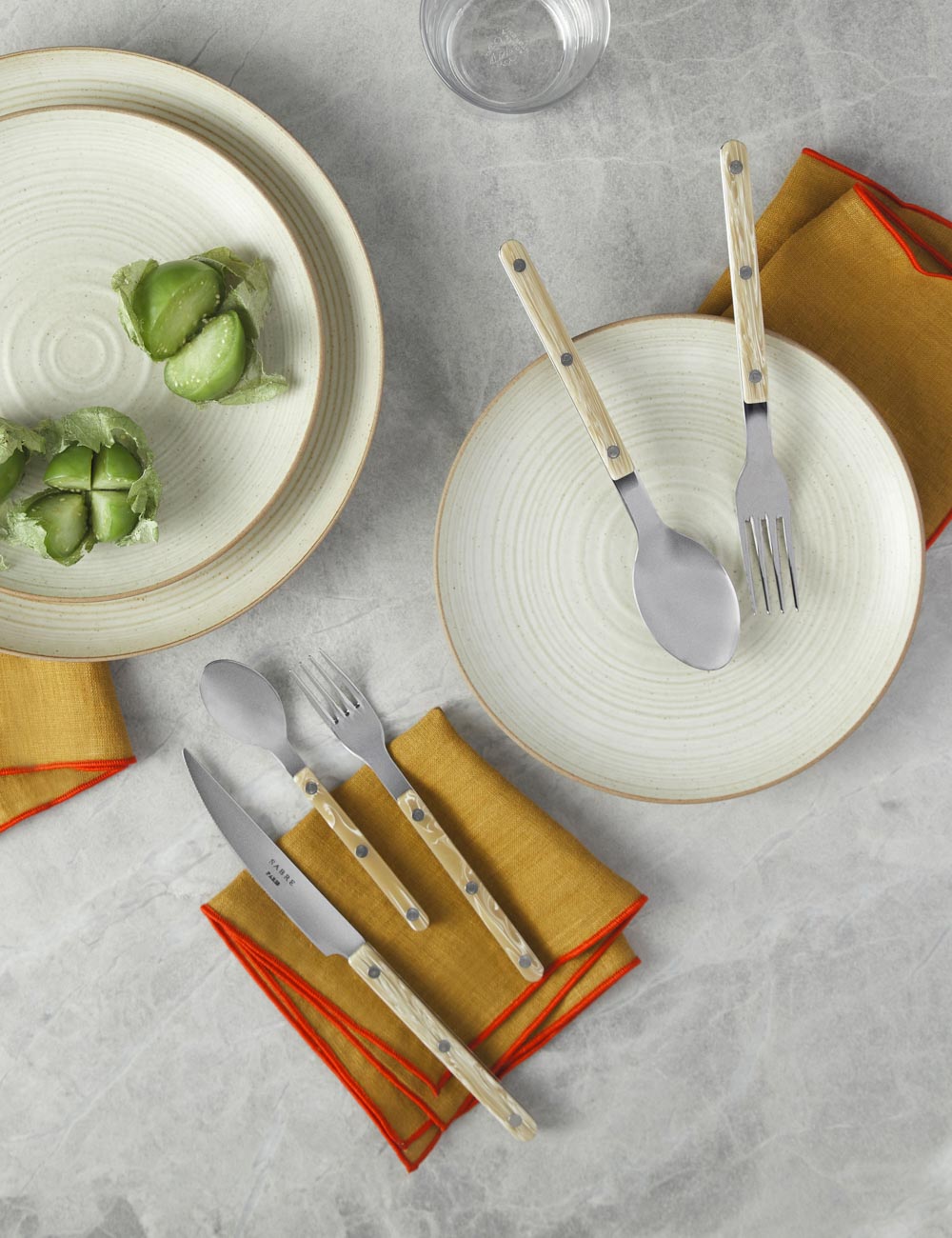 Sabre 5-Piece Bistro Flatware Set - Stainless Steel Cutlery for Dining, Kitchen & Restaurant Use - Perfect for Home, Parties & Outdoor Entertaining