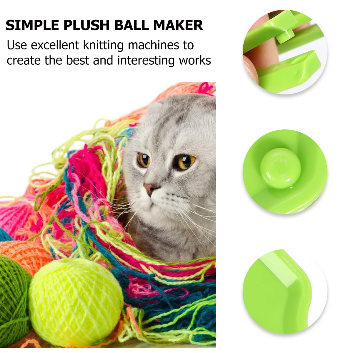 12-Piece Knitting Loom Set with Pom Pom Makers - DIY Craft Kit for Hats, Scarves, Blankets & Home Decor Projects