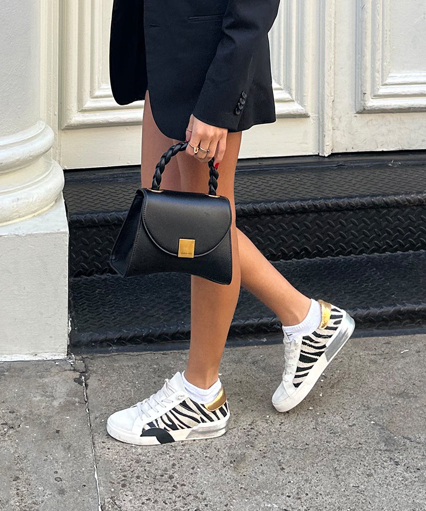 ZINA SNEAKERS for Women - Trendy Zebra Print Fabric Sneakers - Comfortable Walking Shoes for Casual Outfits & Street Style Fashion