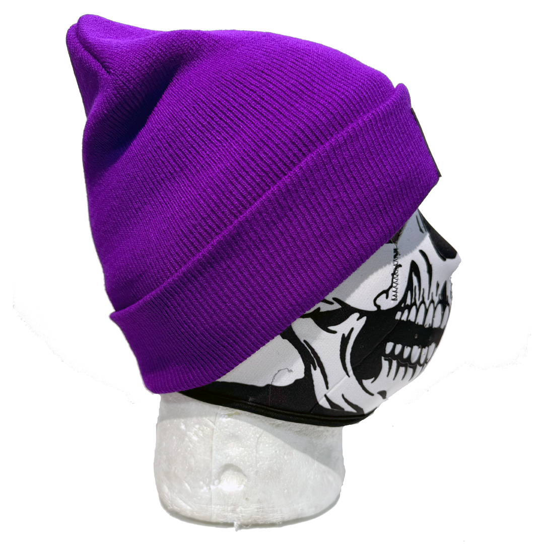 Eagle Leather Knit Beanie for Men & Women - Winter Warm Wool Blend Hat for Outdoor Activities, Hiking, and Casual Wear