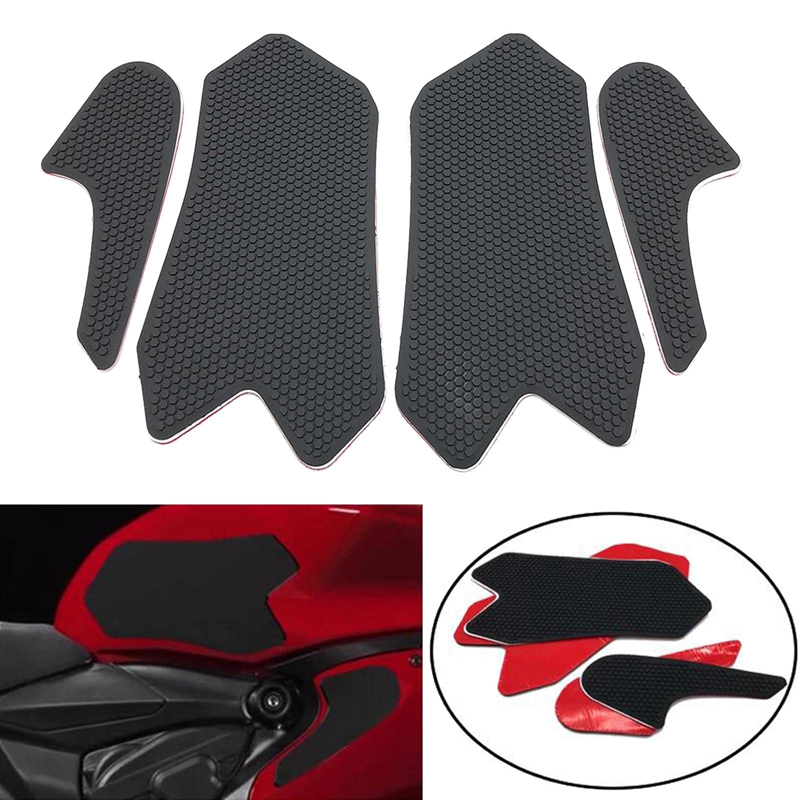 Ducati Tank Traction Pads - Non-Slip Knee Grips Stickers for Ducati 899 (2013-2015) & 959 (2016-2019) | Motorcycle Grip Enhancer for Better Control & Comfort During Riding