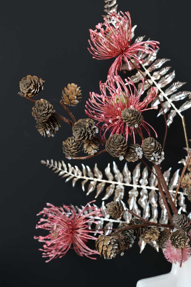 Artificial Silver Fern Leaf Stem - Realistic Fake Greenery for Home Decor, Wedding Centerpieces, and Floral Arrangements