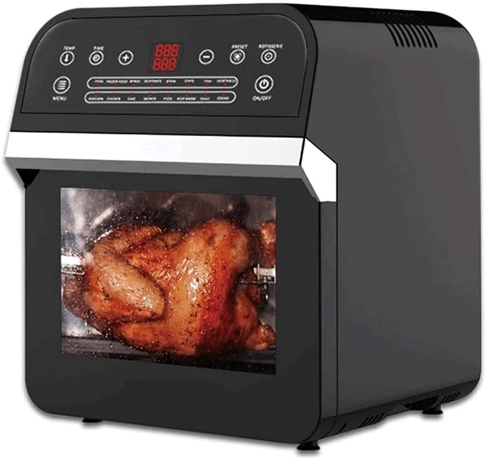12 QT Stainless Steel Air Fryer Oven - 8 Presets, LED Touch Digital Screen, Oil-Free Cooking with Shake Reminder - Perfect for Healthy Meals, French Fries, Chicken Wings & Vegetables - Ideal for Home Kitchen, Dorm & Small Spaces