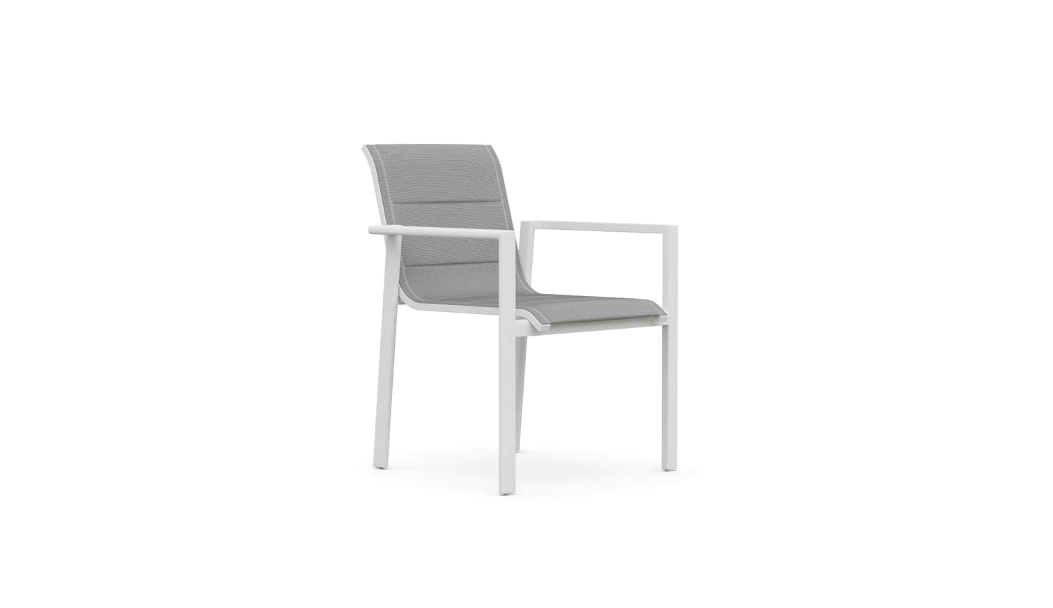 Amalfi Aluminum Outdoor Stackable Dining Chairs - Set of 4 Weather-Resistant Patio Furniture for Poolside, Garden, and Backyard Dining