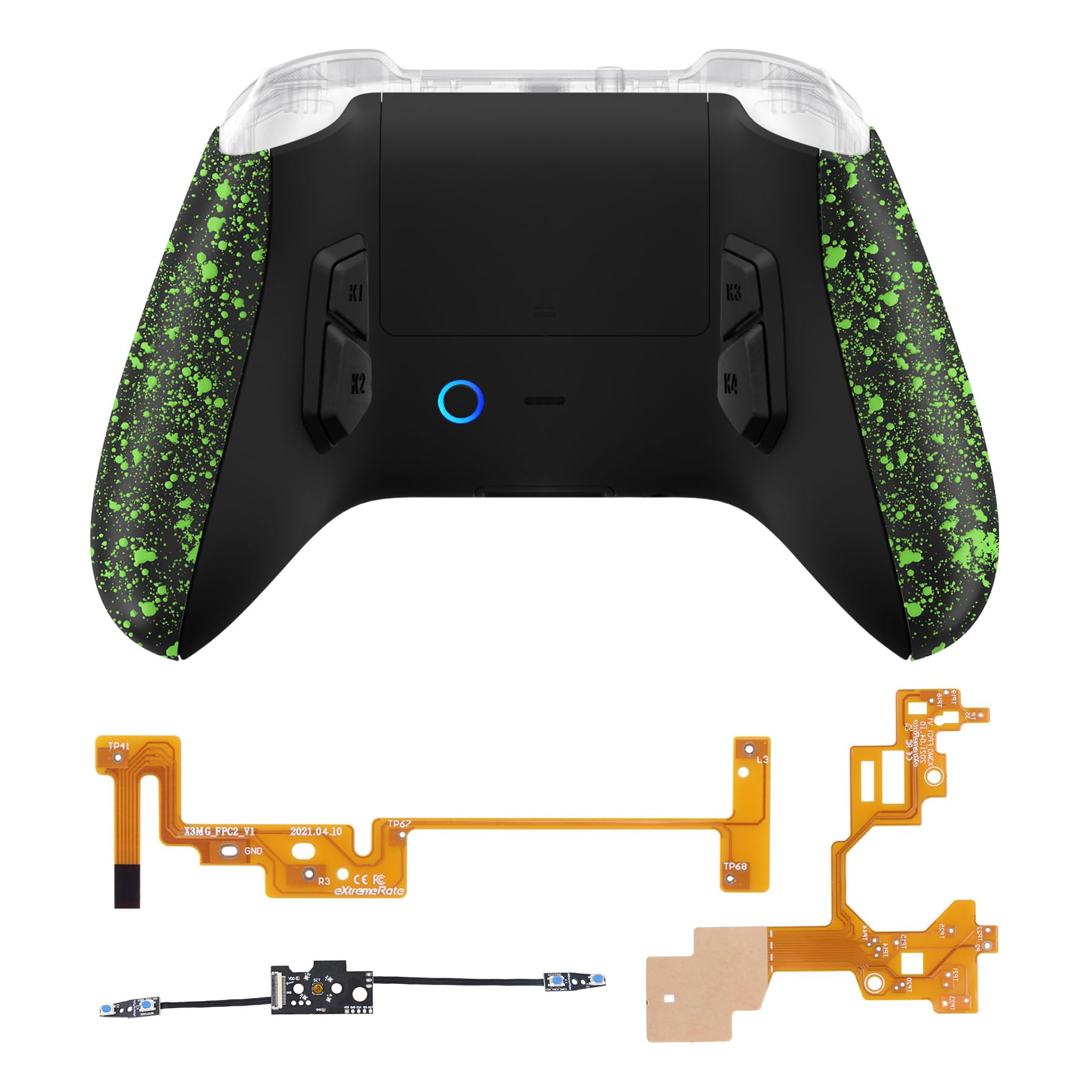 eXtremeRate VICTOR X Remap Kit for Xbox Series X/S Controller - 6 Profiles, Back Cover, Grip & 4 Back Buttons for Xbox Series X/S Joystick Model 1914 (Controller Not Included) - Non-Slip Green - Perfect for Competitive Gaming & Enhanced Gameplay