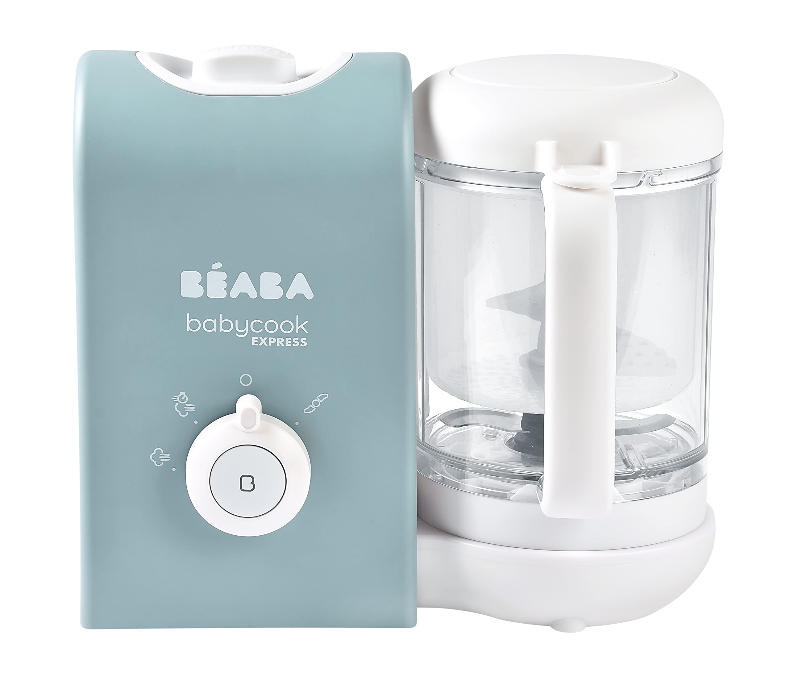BEABA Babycook Express - Fastest Baby Food Maker & Steamer | Large Capacity 34 Servings in 15 Mins | Healthy Homemade Baby Food Processor | Baltic Blue | Perfect for Busy Parents & On-the-Go Meal Prep