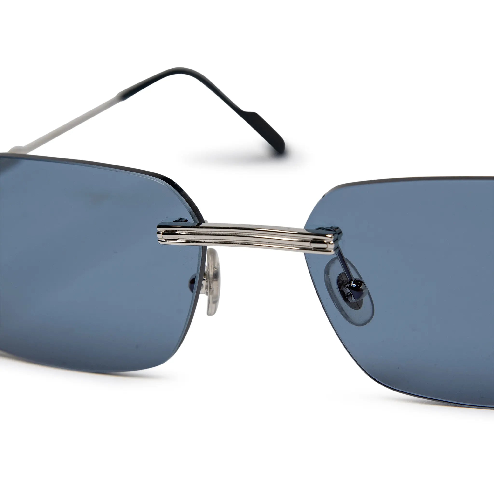 Cartier CT0271S 003 Silver Blue Polarized Sunglasses for Women - UV Protection Luxury Fashion Shades for Beach, Driving & Outdoor Activities