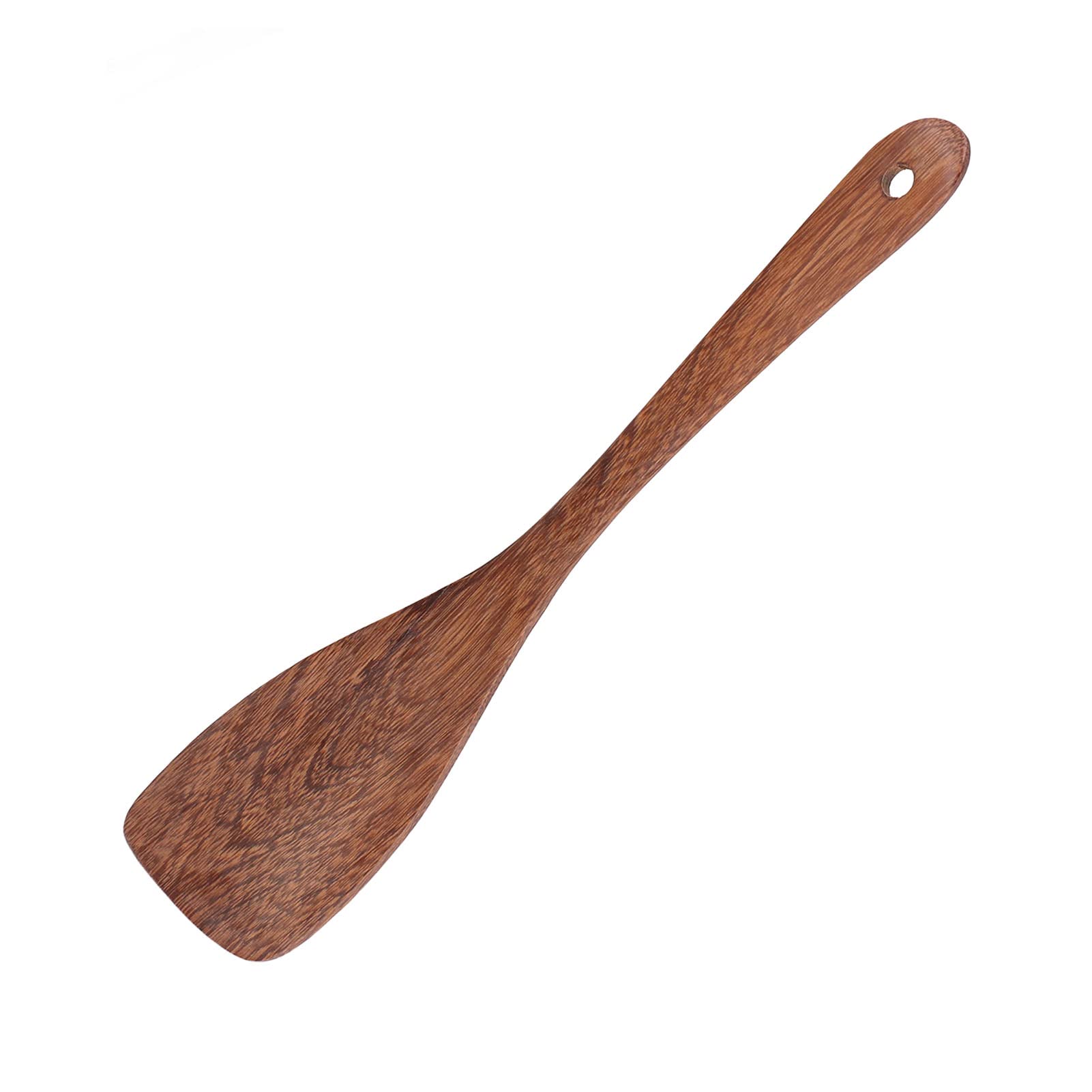 **Premium Wooden Spatula with Long Handle - Round Hole Frying Spatula for Non-Stick Pans - Wall Mountable Kitchen Utensil for Cooking, Baking & Grilling**    *(Ideal for Flipping Pancakes, Stirring Sauces & Serving Dishes - Perfect for Home Chefs & Professional Kitchens)*