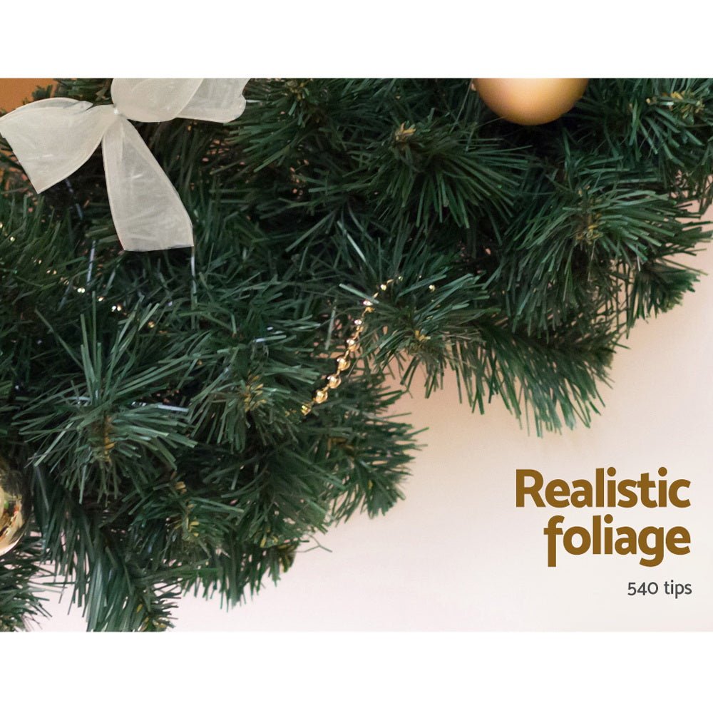 2.4M Christmas Garland - Green Xmas Tree Decoration for Holiday Home Decor, Fireplace Mantel & Outdoor Party Decorations