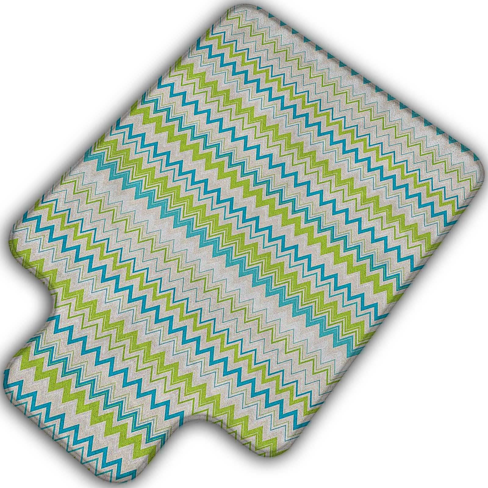 Teal and White Chair Mat for Plush Pile Carpets - Non-Slip Office Chair Mat for Hardwood & Tile Floors - 48 x 36 Inch Desk Chair Mat (Blue, Cream, Yellowgreen) - Perfect for Home Office, Study Room & Workspace
