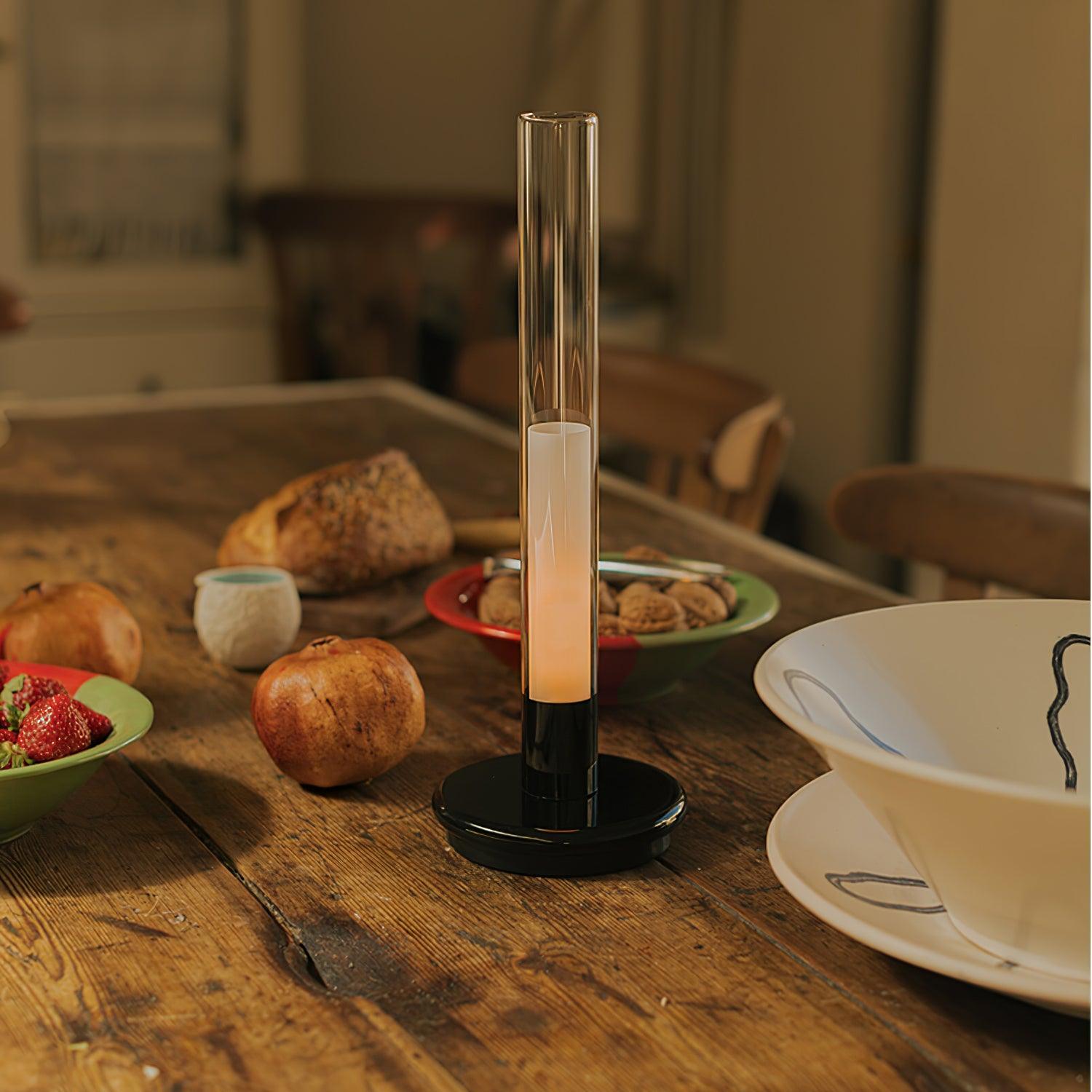 Rechargeable LED Column Table Lamp with Built-in Battery - Perfect for Bedroom, Living Room, and Office Night Light
